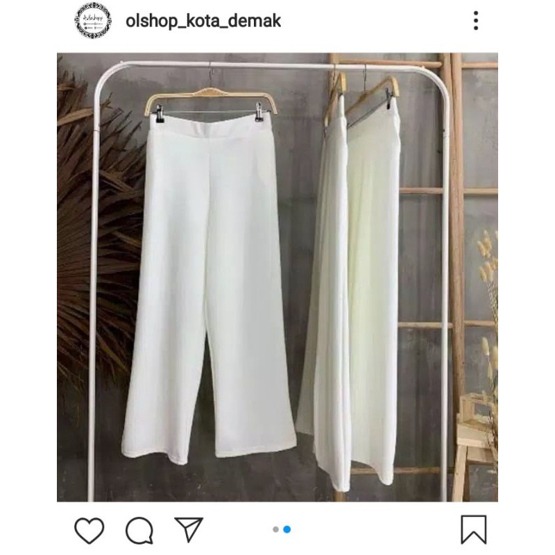 kulot scuba / kulot putih/ celana putih / pant kerja / celana kuliah / kulot xl