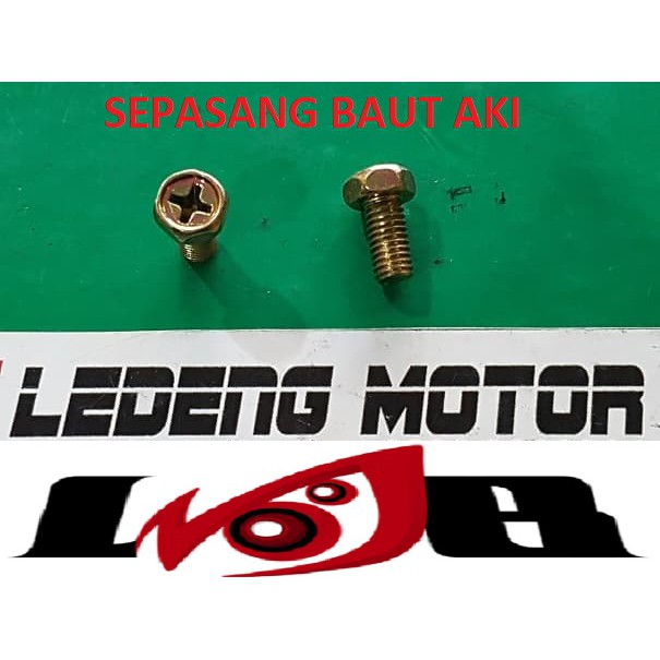 Sepasang Baut Aki Battery Accu Motor Bebek Matic Sport Universal