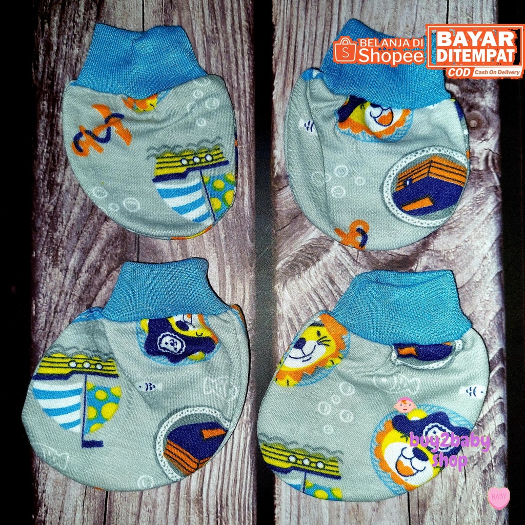 Sarung tangan dan kaki bayi Cico Miko Happy Jungle Series 0-3 Bulan 3 PCS