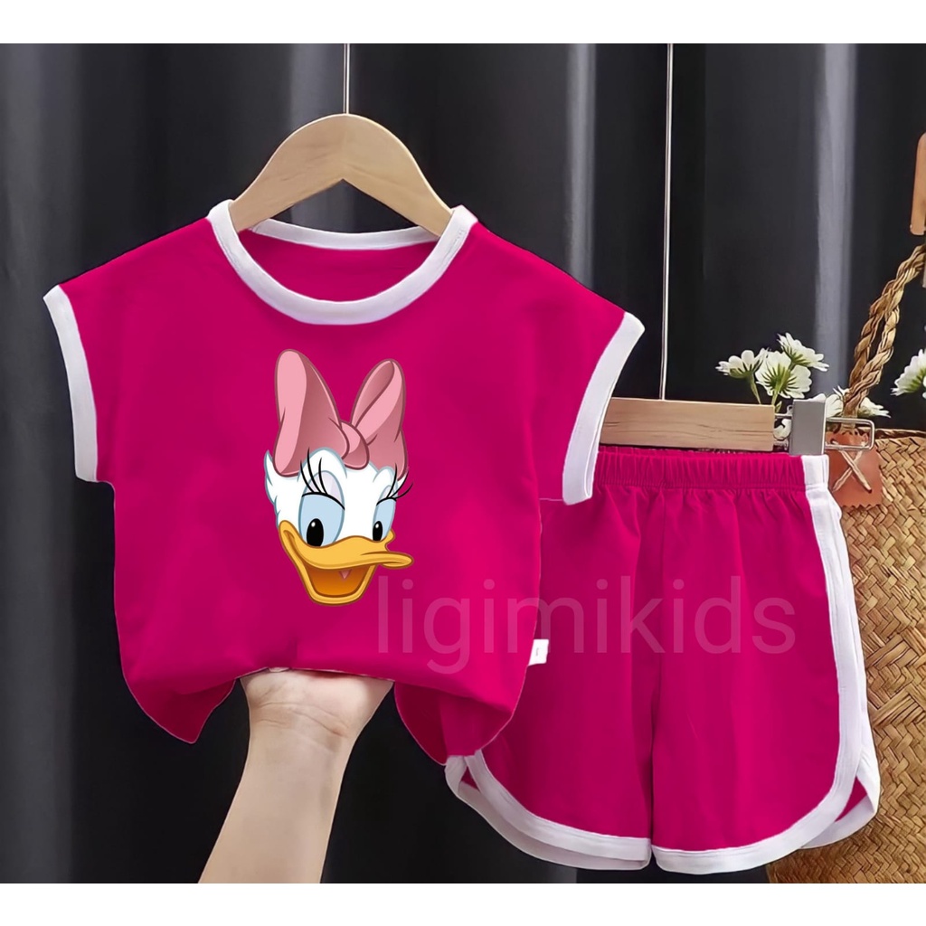 LIGIMIKIDS - Setelan anak perempuan dan laki laki ber motif usia 1-5 tahun, playset anak