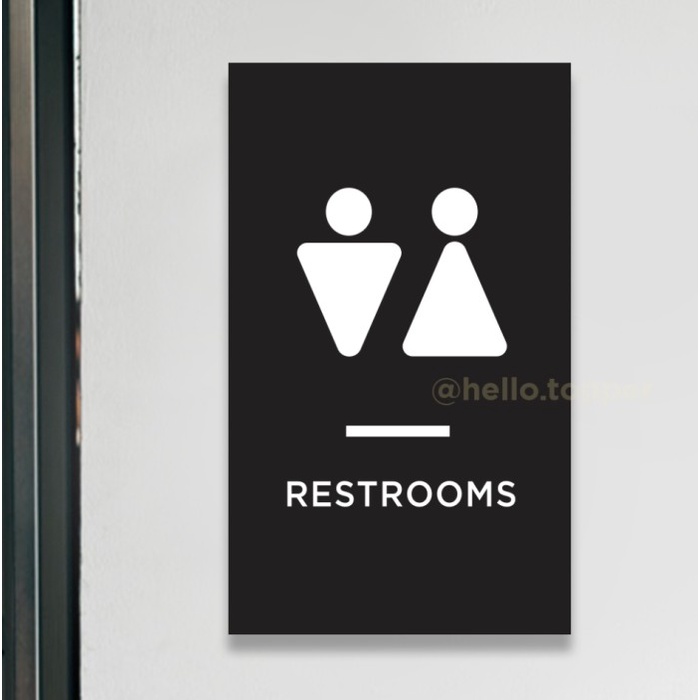 

Toilet Sign Acrylic 15x25 | Sign Board WC | Sign Akrilik Modern Keren