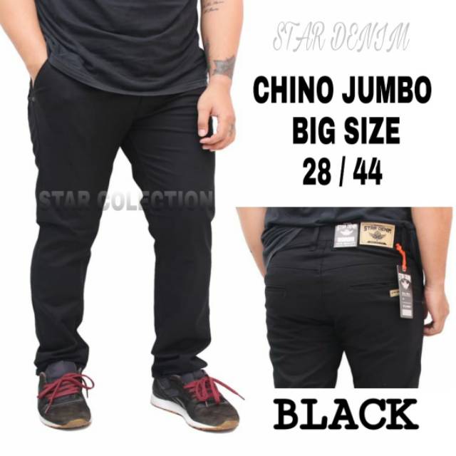 Celana Chino Panjang Pria / Cino Pria Jumbo Big Size Terbaru / Chinos Pria Original Star Denim 28 / 44