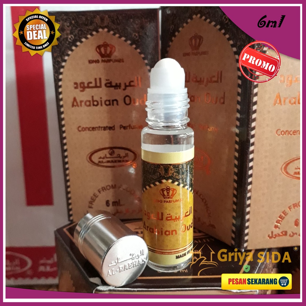 Parfum Arabian oud 6ml alraehan aroma arabian oud al raehan mirip al rehab parfum Harga grosir PROMO!!