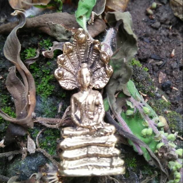 patung Buddha Sakyamuni meditasi mini