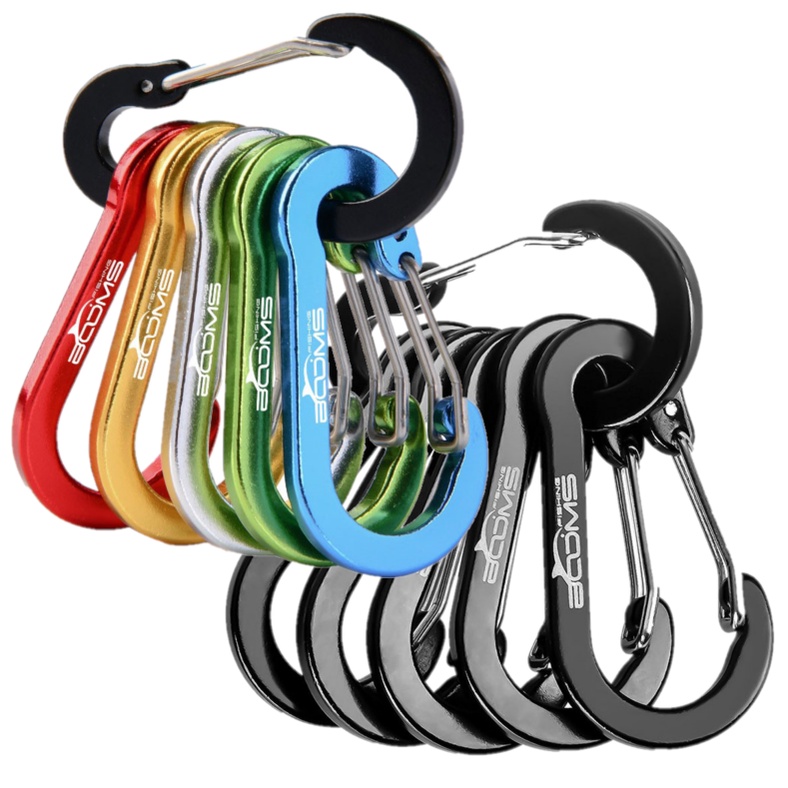 ACOMPS Gantungan Karabiner Aluminium Alloy Snap Clip Lock 6 PCS - CC1