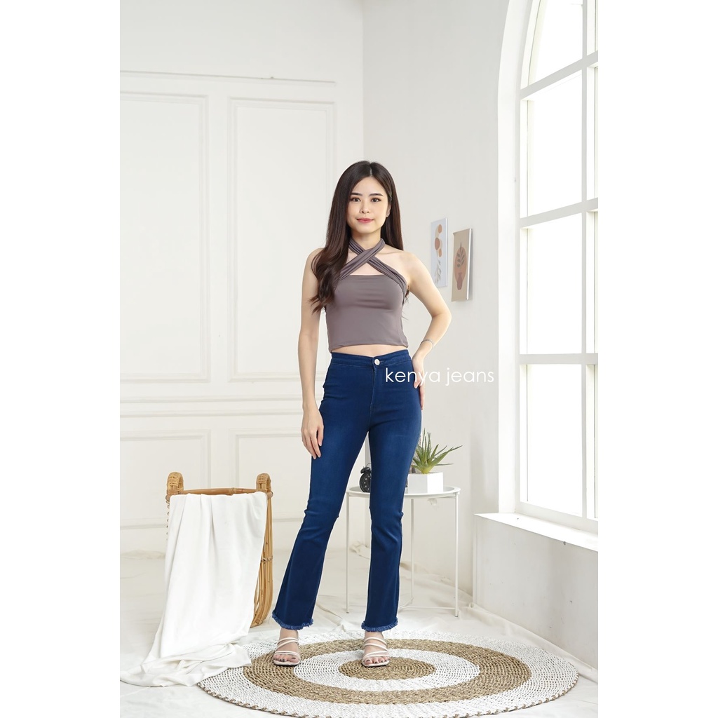 7C-G CELANA JEANS PREMIUM HIGHWAIST CUTBRAY BIRU DIAMOND /HIGHWAIST BOOTCUT/ STREACHT /27 - 34