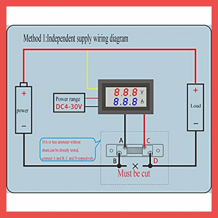 Dual Voltmeter Amperemeter DC Digital LED 0.28 100v 10A Combo Display