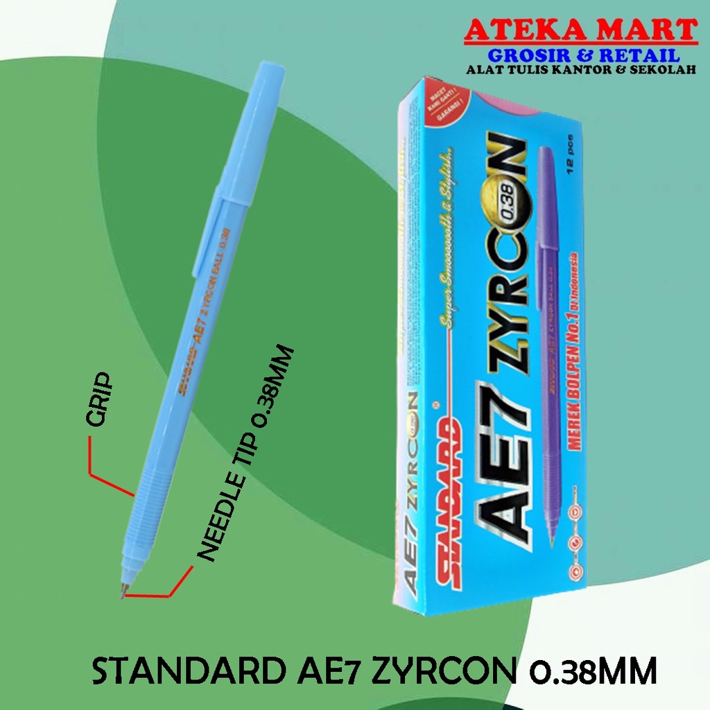 

[BOX/12PCS] STANDARD BALLPEN AE7 ZYRCON