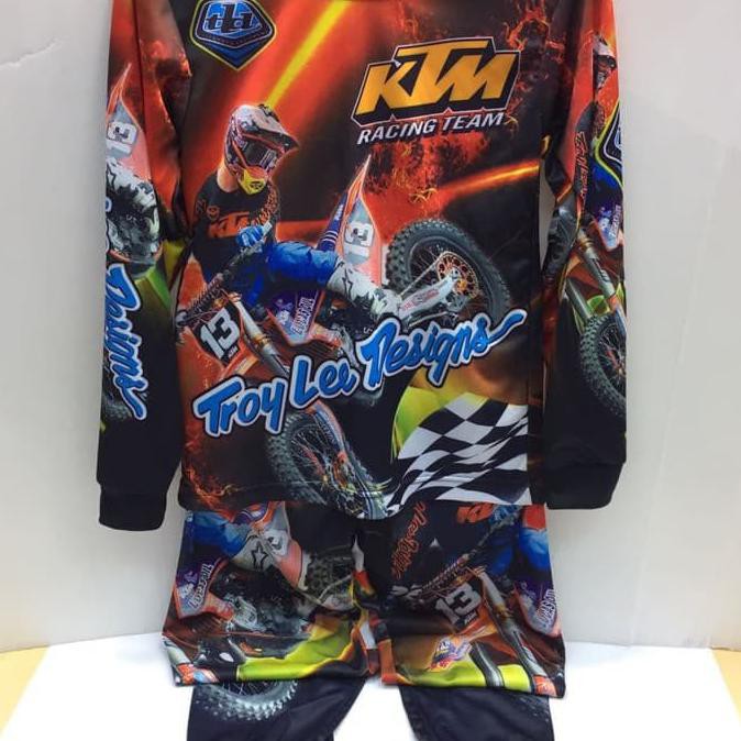 baju kaos jersey setelan anak/kids motor cross KTM panjang 842 -gallspt