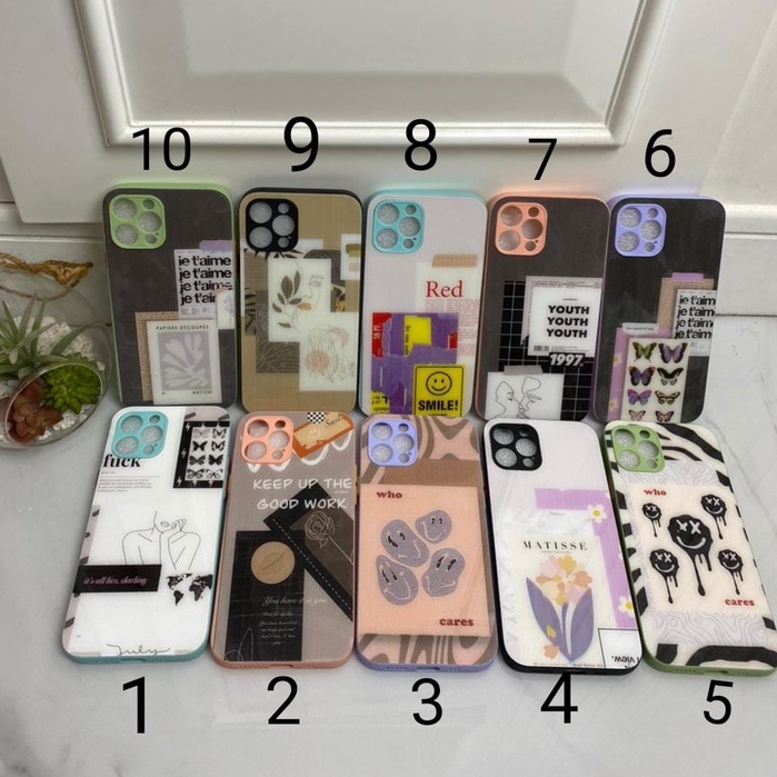 SOFT CASE HANDPHONE IPH 7+/12//12 PRO/12 PRO MAX/12 MINI/ MOTIF AESTETIC