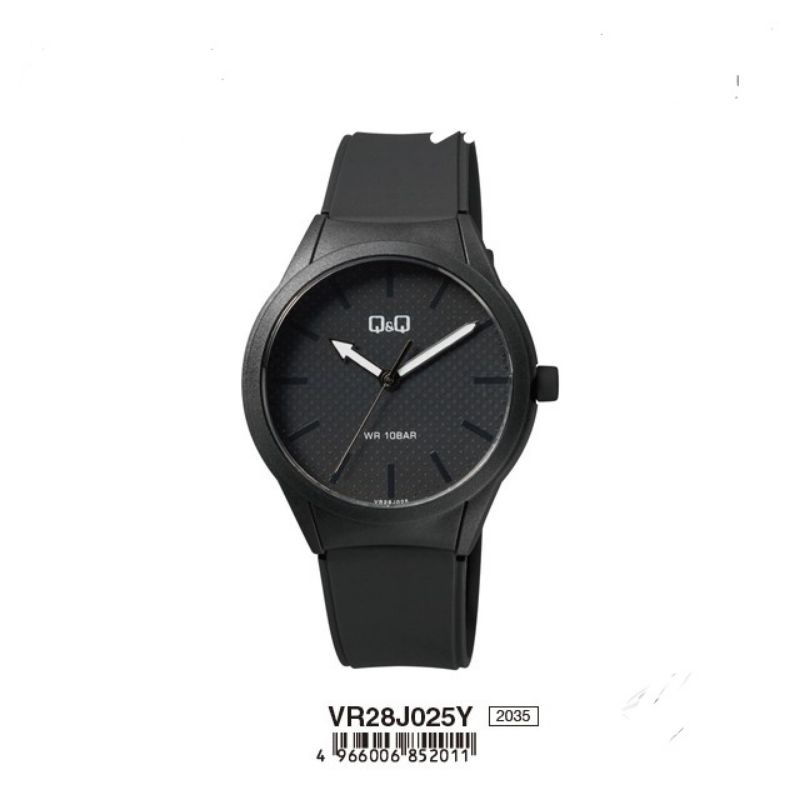 Q&amp;Q Original VR28 Jam Tangan Pria - Hitam - Karet VR28J025Y