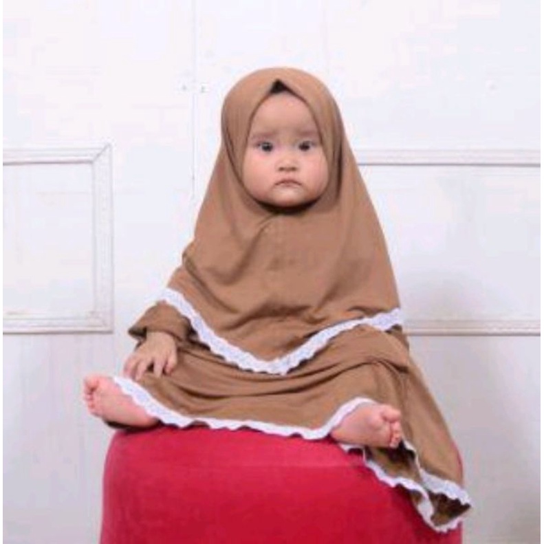 gamis anak MECCA bahan jersey usia 6bln-2thn