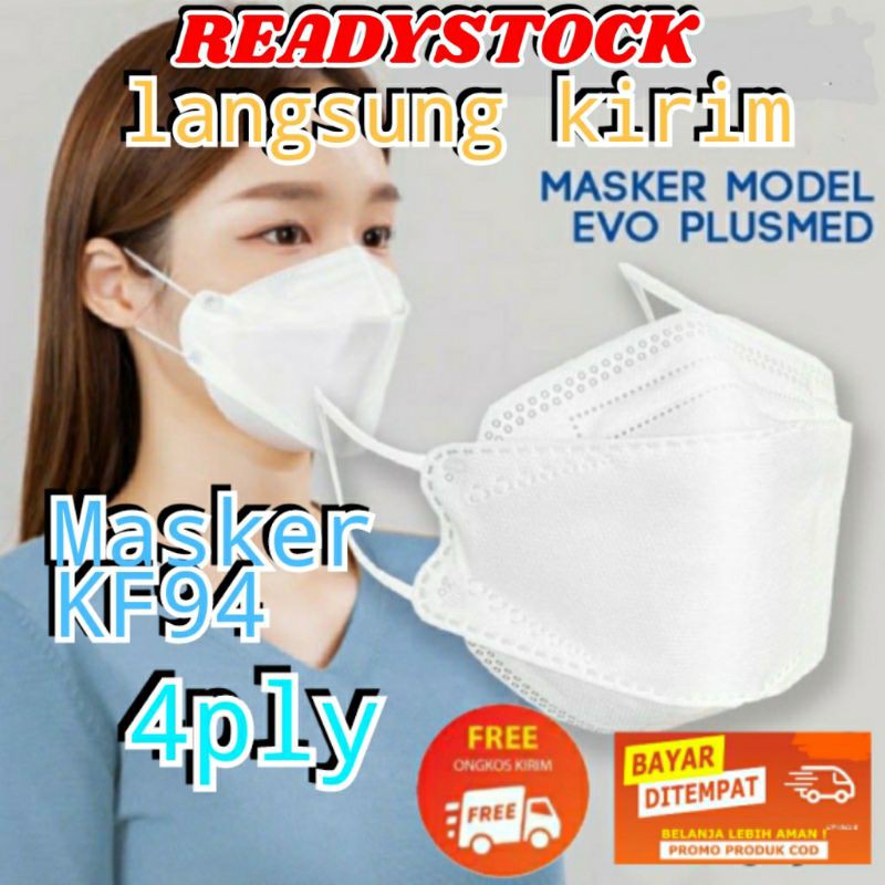 Masker KF94 4ply evo plusmed Masker 4D kf94 earloop Masker duckbill KF94 Disposable mask