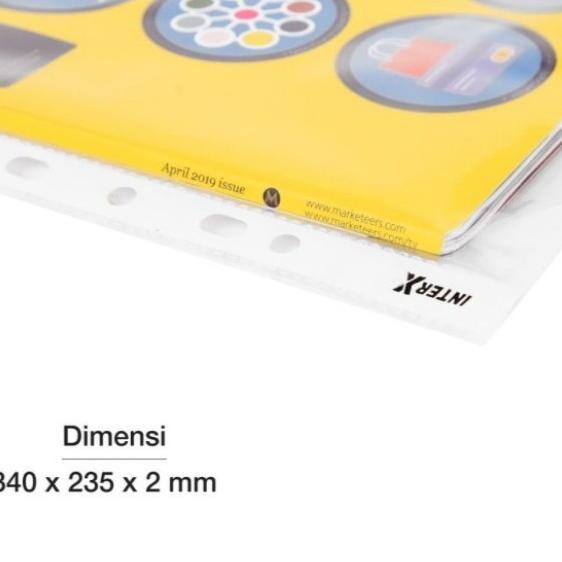 

(COD) sheet protector / plastik pp pocket folio inter x folder.isi 100 lbr PROMOKode 2058