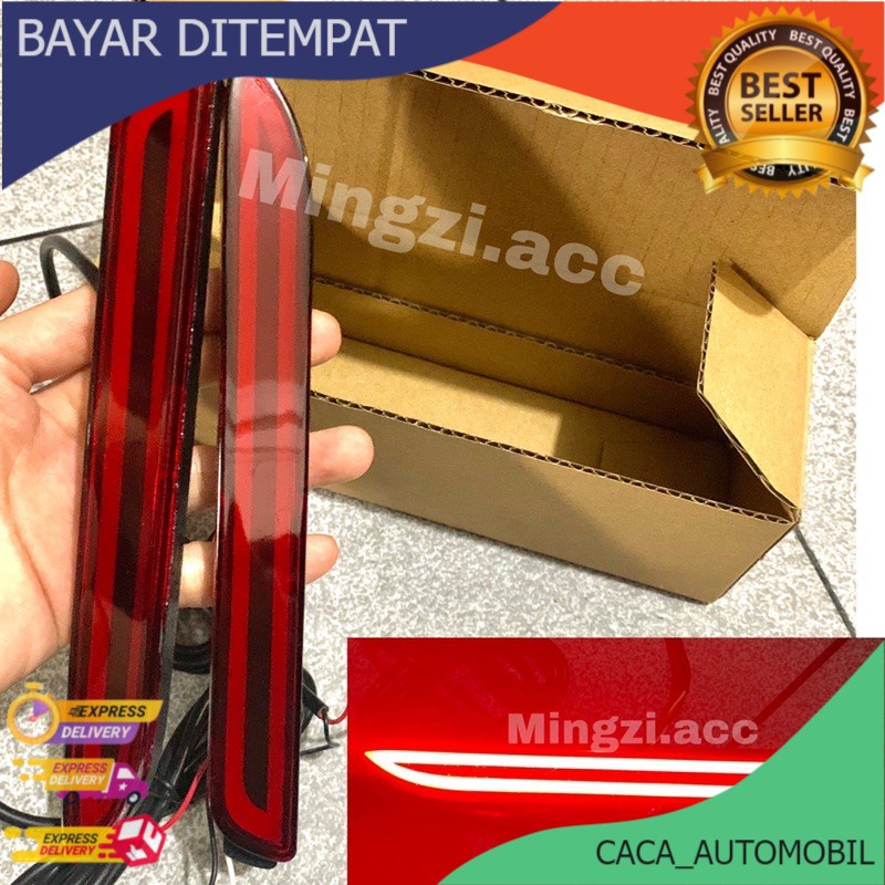 "COD" INNOVA 2008 2010 2012 2014 LAMPU BUMPER BELAKANG MATA KUCING MOBIL LED COB INOVA MERAH