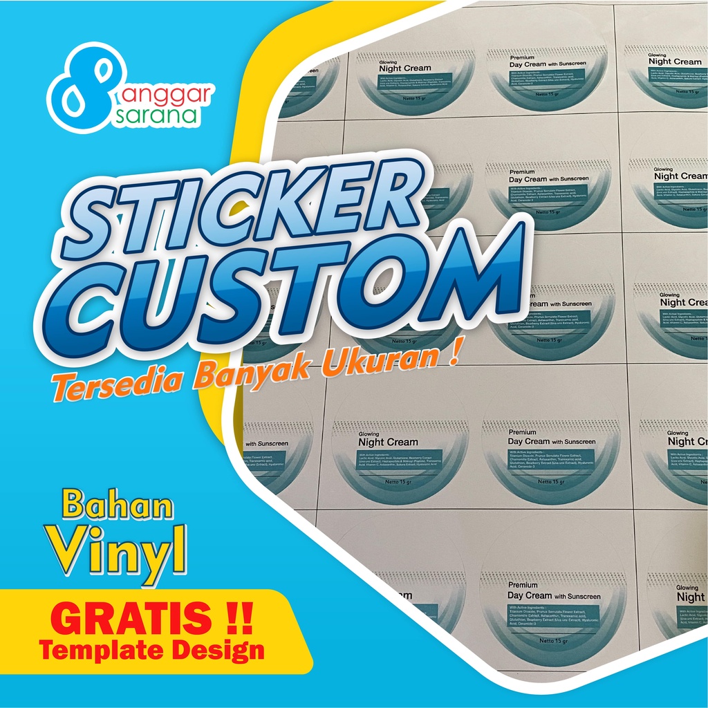 

Stiker label makanan custom A3 MIN.ORDER 5