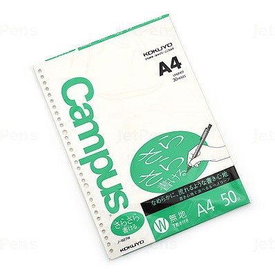 KERTAS BINDER A4 30 RING KOKUYO 827W 50 LEMBAR POLOS LOOSE LEAF BUKU RING