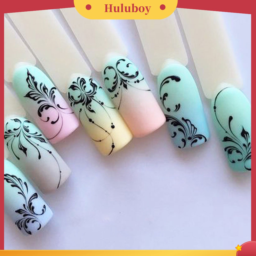 Huluboy Huluboy♡ Stiker Kuku Motif Bunga / Bulu Untuk Manicure / Nail Art DIY