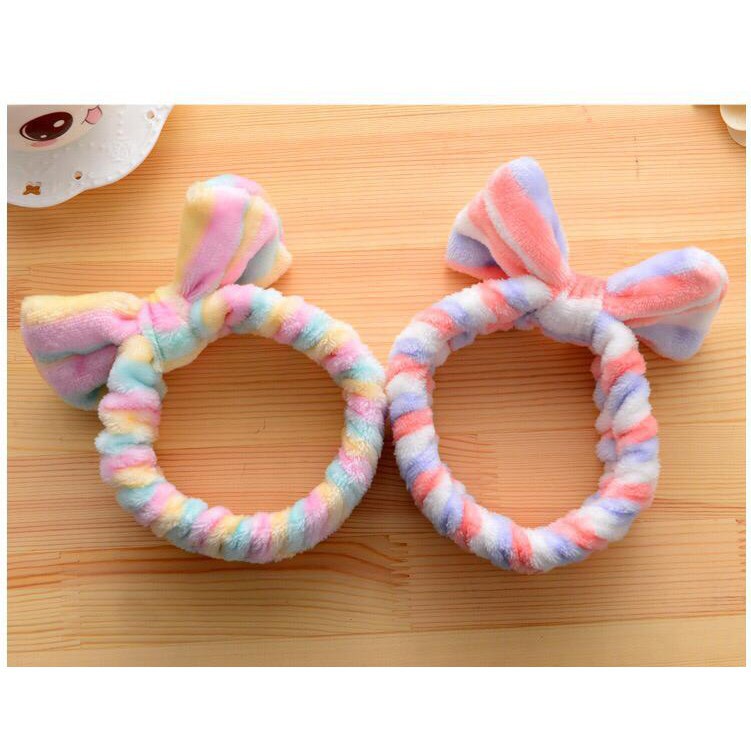 ⭐Bobastore⭐ Bando Korea Fashion Rambut Pita Bendo Elastis Wanita Rajut Anak Hairband Bandana Motif R027-8