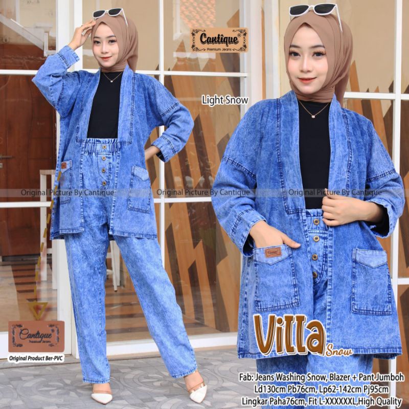 Villa ekstra jumbo set wanita jeans by cantique