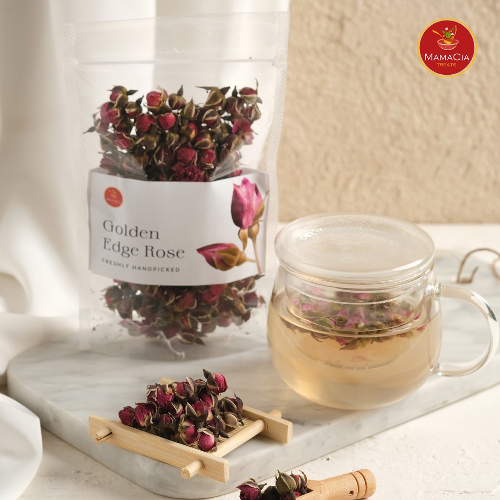 

Mamacia Treats Teh Bunga Golden Edge Rose Flower Tea 10 - 100 Gram