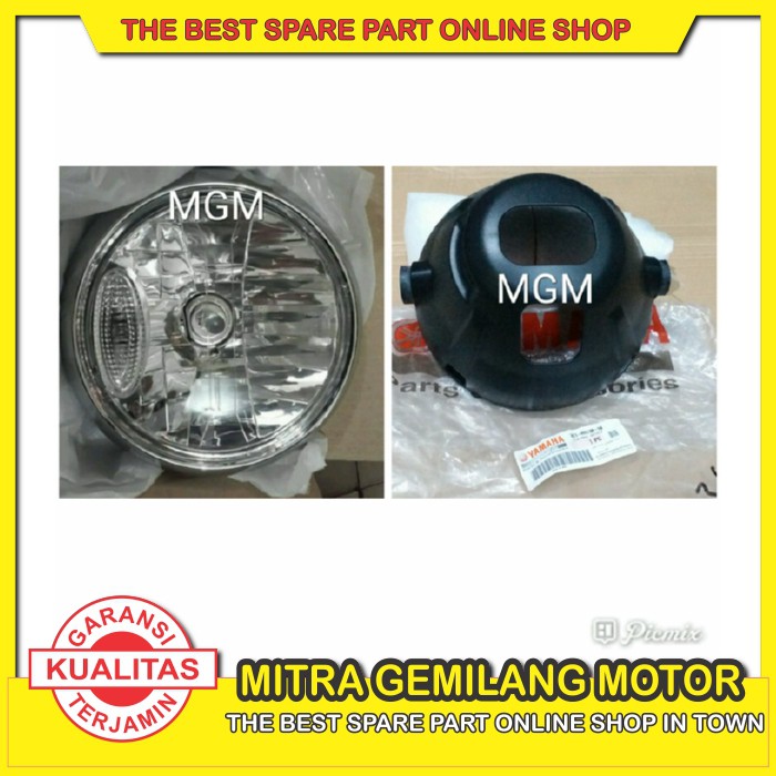 PROMO REFLEKTOR LAMPU DEPAN  VIXION OLD BULAT DENGAN BATOK BELAKANG