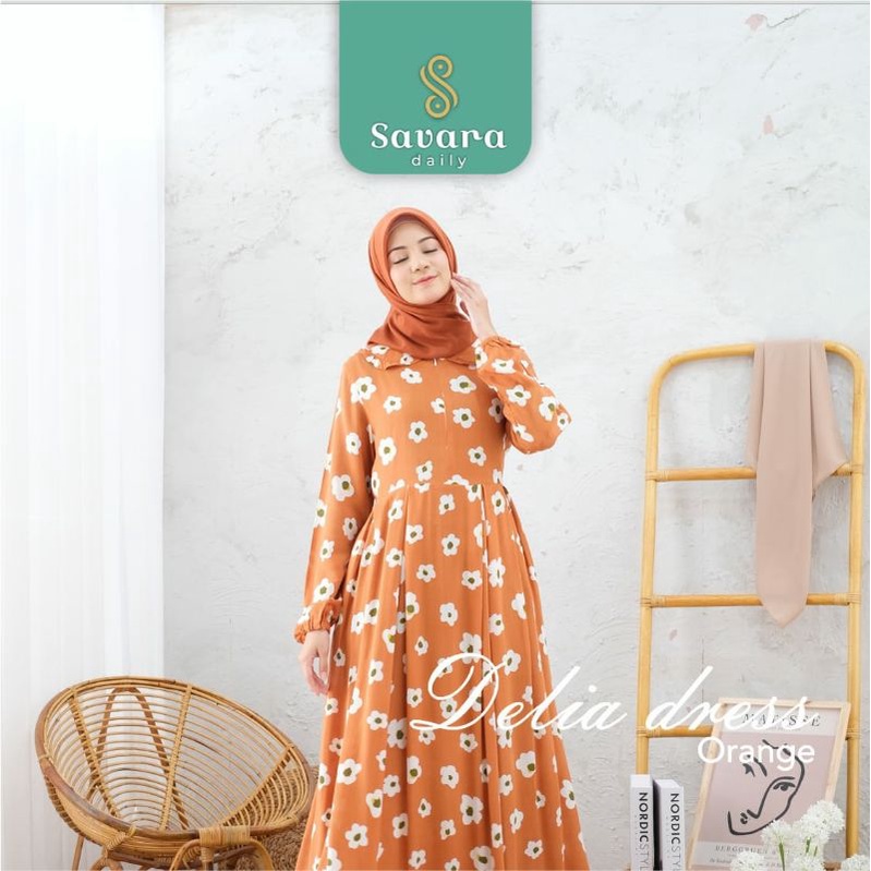 (READY)GAMIS RAYON DELIA BY SAVARA