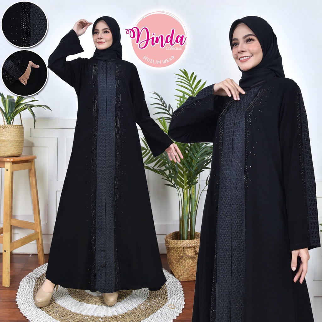 DINDA Gamis Abaya | Gamis Wanita | Gamis Hitam | Gamis Turkey | Abaya Turkey | Gamis Arab | Gamis Br