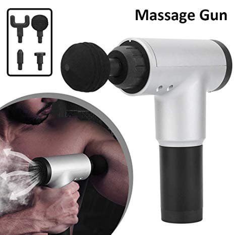 Portable Massager Gun Alat Pijat Getar Elektrik Relaksasi Otot 4in1