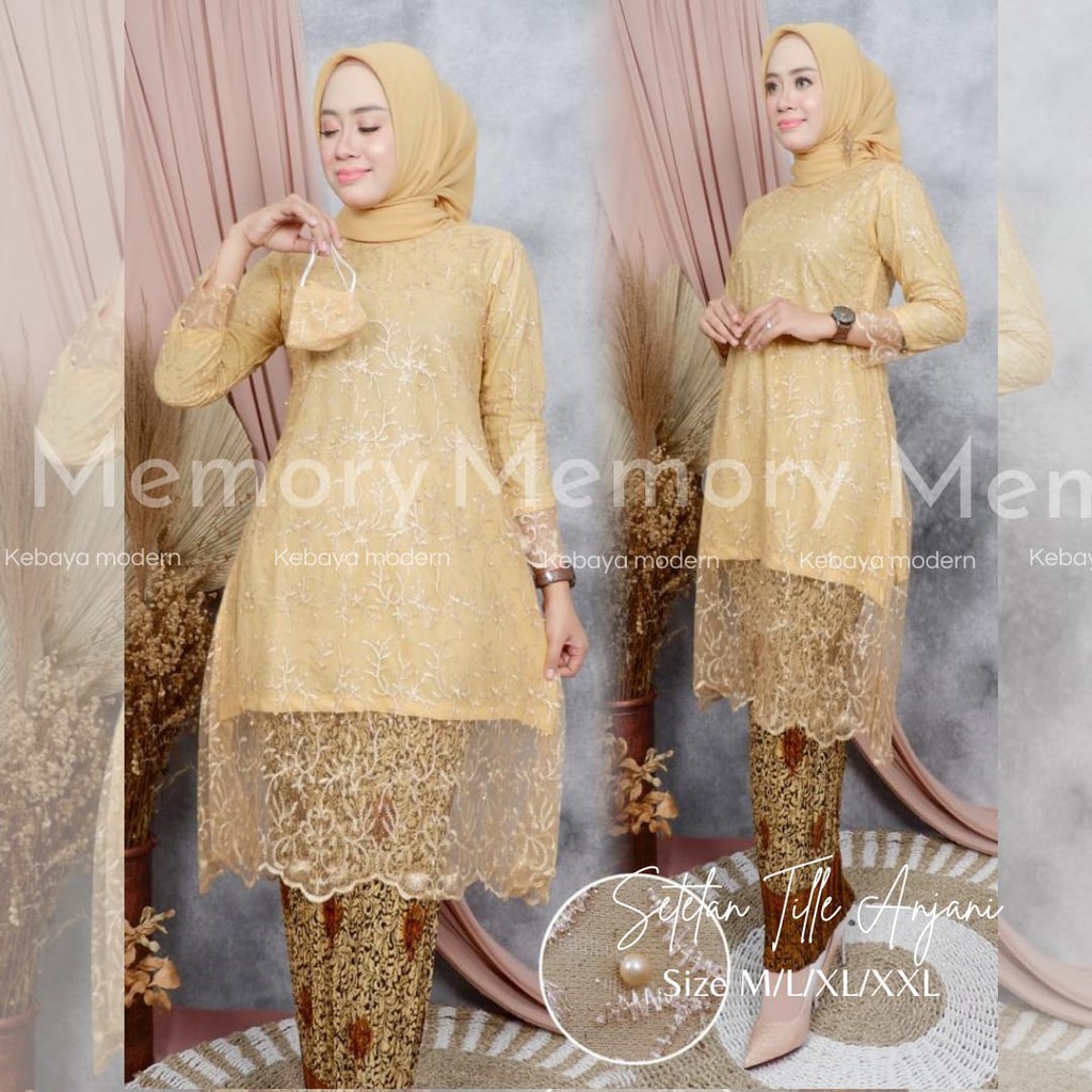 MY-Kebaya Modern~Set kebaya Tile anjani~Kebaya Wisuda~Kebaya Pesta Terbaru