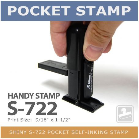 

Stempel Dokter / NIK Shiny S-722 (Handy Stamp) - Karet Flash + Tinta