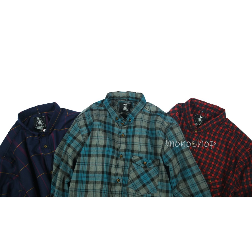 Kemeja Flanel Lengan Panjang Original Malebe Rock 1