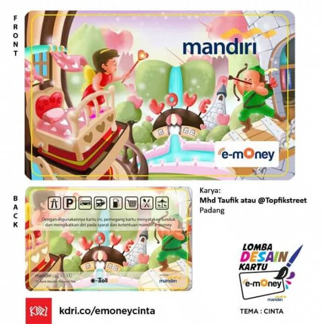 ///KADO VALENTINE/// Mandiri eMoney  Love in the World Fantasy ORI /Like eTOLL Tapcash Flazz or Brizzi