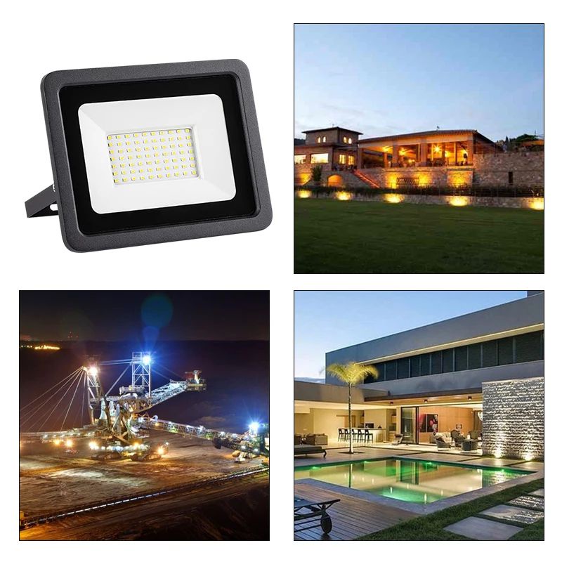 EMICO Lampu Sorot LED Outdoor 100w 100watt 100 watt w flood light tembak taman panggung Hias Plaminan Waterproof