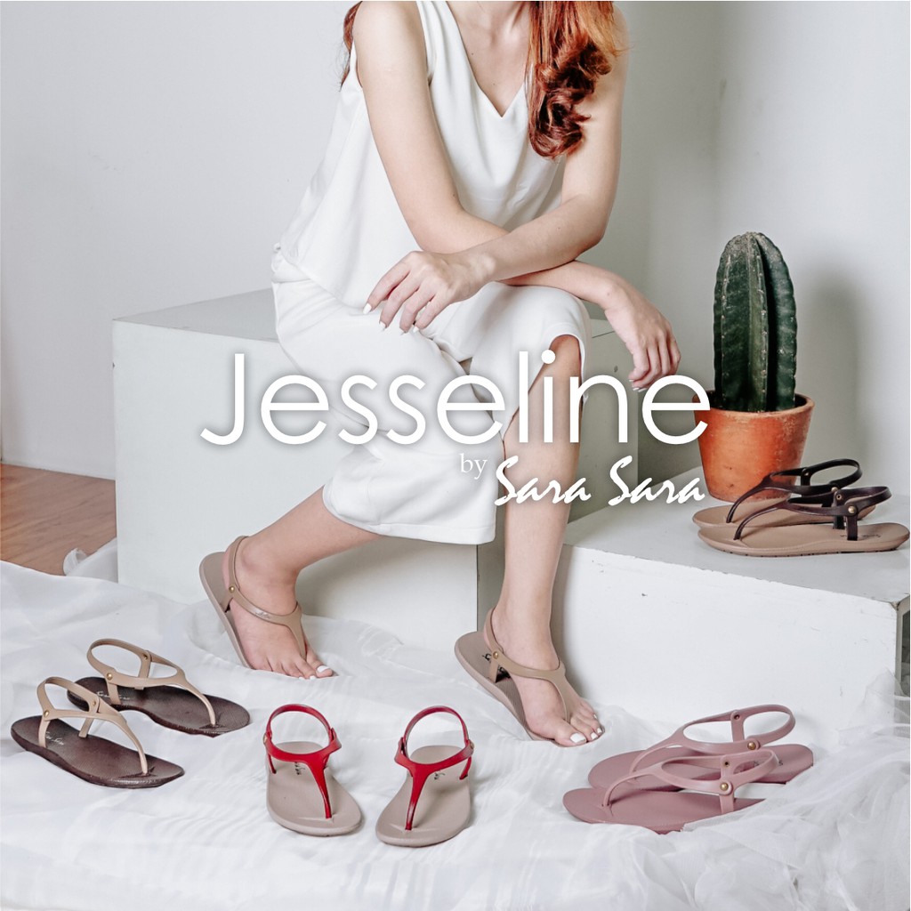 Sara Sara JESSELINE Sandal jepit tali wanita casual backstrap sendal santai size 35 - 40