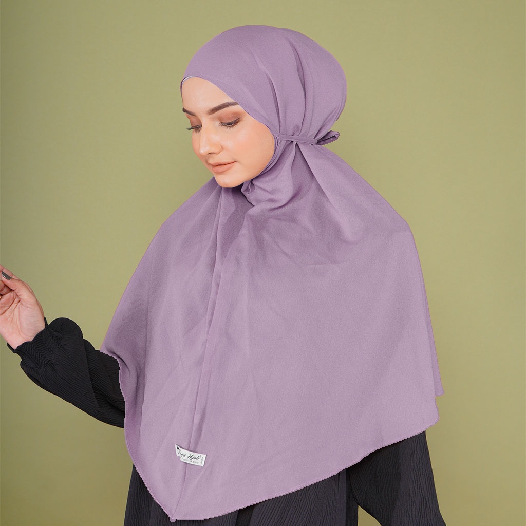 Bugis Hijab - Bergo Maryam Polos - Ukuran XL - Bergo Instan (Katalog A)-SOFT ORCHID