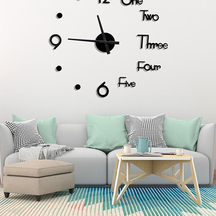 Berani Coba?✔️ [IZUNA] Jam Dinding Tempel DIY Analog 3D Giant Modern Clock / Wall Clock / Jam Dindin