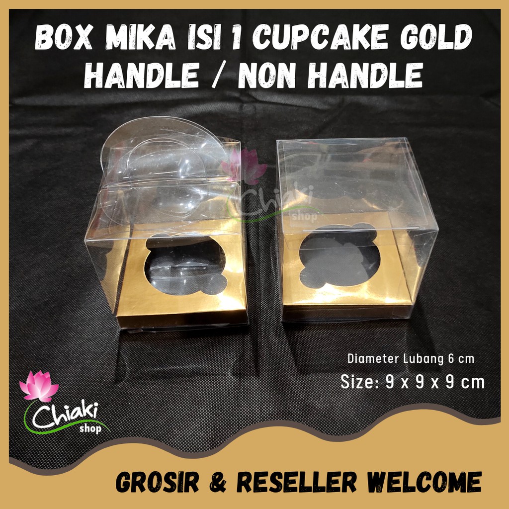 

Box Cupcake isi 1 GOLD 9x9x9 (isi 5 bj / pak) Dus Kue Kardus Emas Muffin Cake Pudding Karton Chiaki