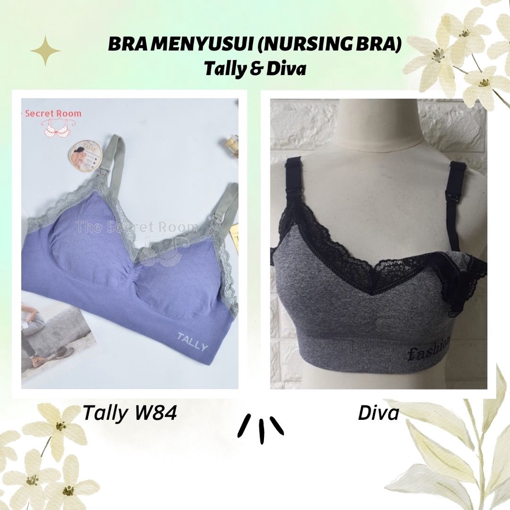 TALLY W84 BRA BH MENYUSUI DV RENDA FREE SIZE ADA BUSA  TANPA KAWAT  BAHAN RAJUT HALUS BKT