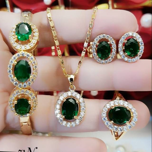 Xuping set perhiasan lapis emas 24k 0109i