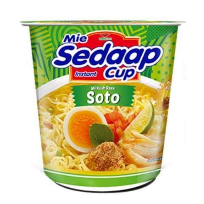 

Sedaap Mie Instan Cup Rasa Soto 81Gr