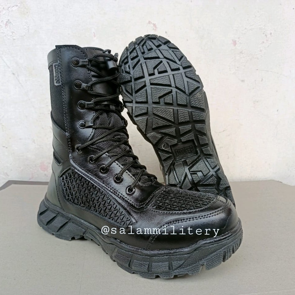 sepatu pdl tni pdl polisi, security dinas lapangan terbaru caanggo produksi bahan kulit sapi asli-4