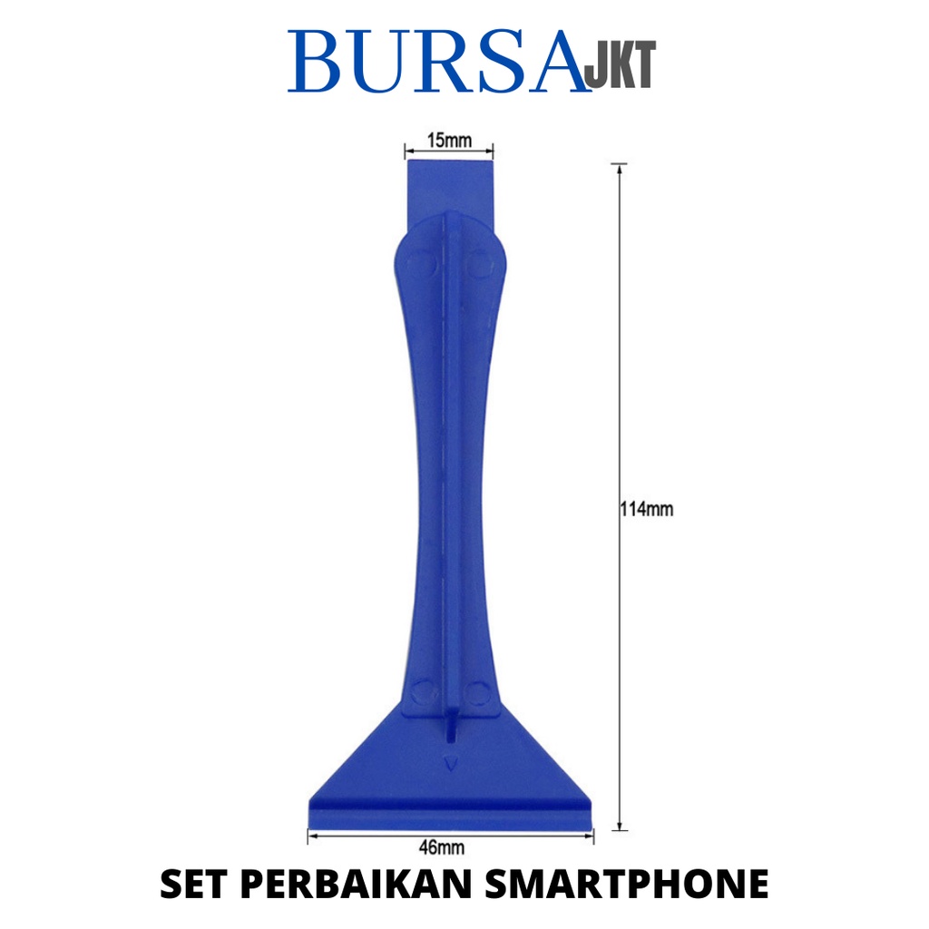 PEMBUKA HANDPHONE UNTUK REPARASI KERUSAKAN GANTI BATERAI 2IN1 LEBAR 15MM DAN 46 MM BAHAN PLASTIK TEBAL