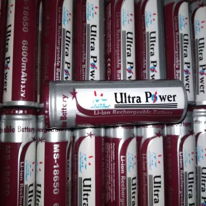 Baterai Battery Batere Change Li-ion 18650 Recharge 6800mAh Batre Cas