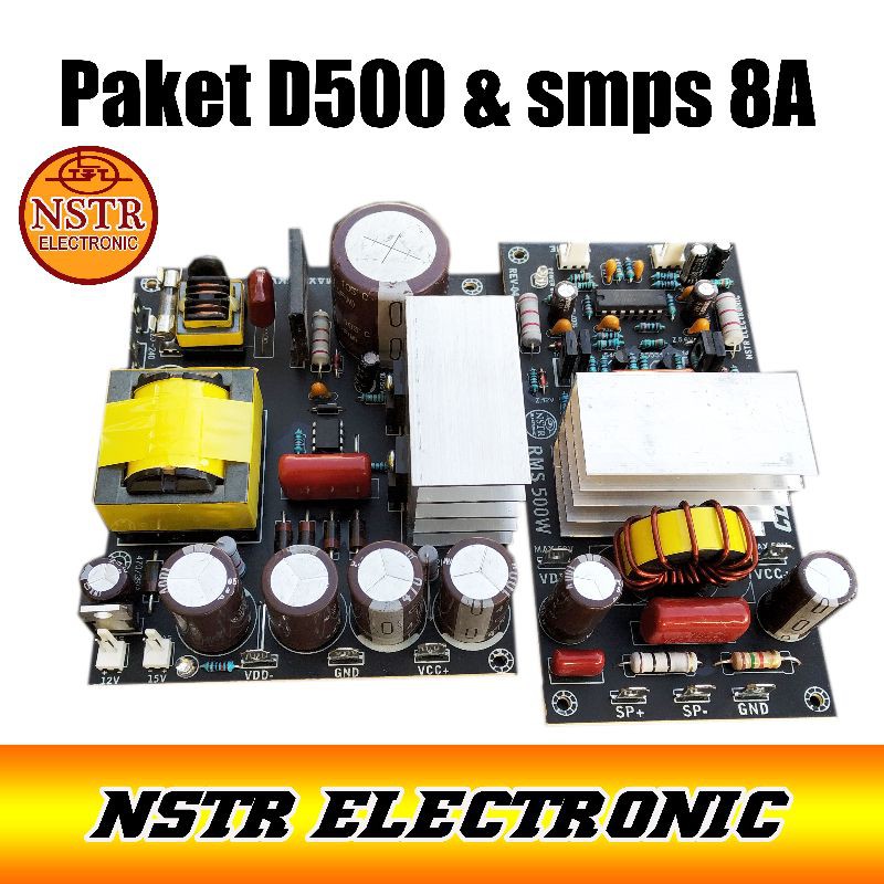 paket power amplifeir class d500 dan smps 8A