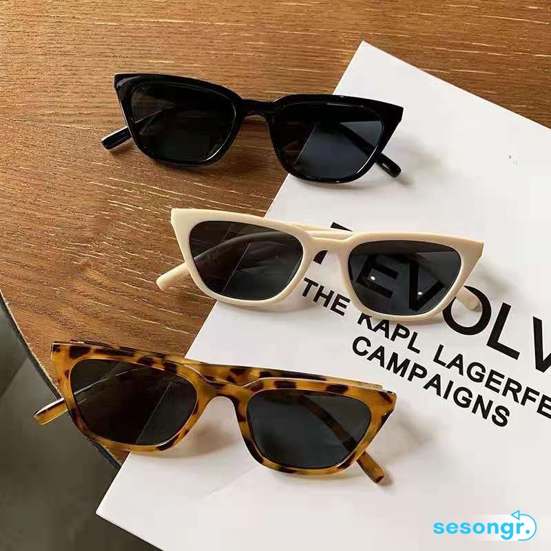 【TERSEDIA &amp; COD】Kacamata Hitam Wanita Korea Gaya Kacamata Lensa Warna Kucing Cewek Sunglasses -SG