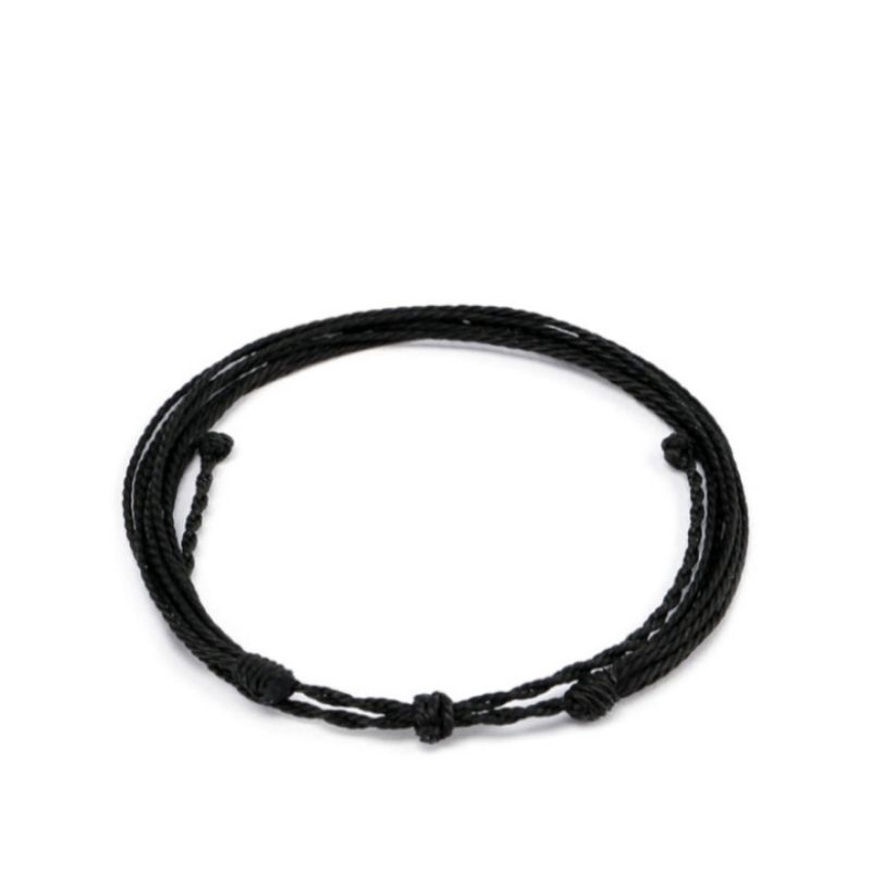 gelang tali hitam gelang hitam gelang jalin hitam gelang full black