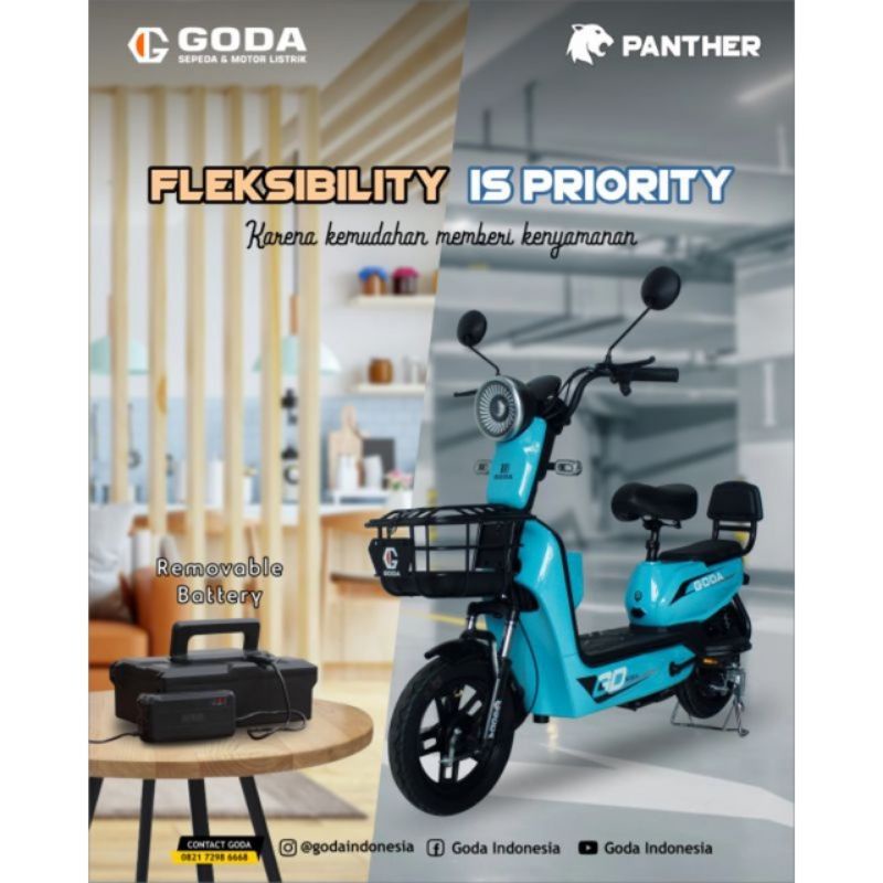 Jual SEPEDA LISTRIK GODA 145 GOLDEN FALCON SPESIAL LCD DISPLAY DAN