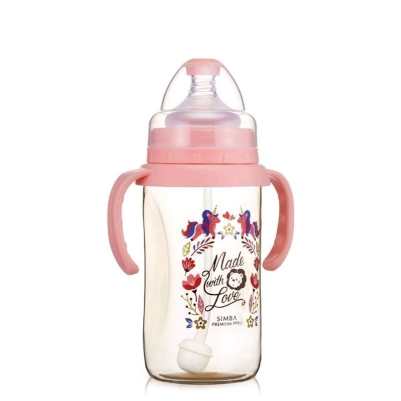 Simba Dorothy Premium PPSU Wide Neck Feeding Bottle With Handle 270 ml