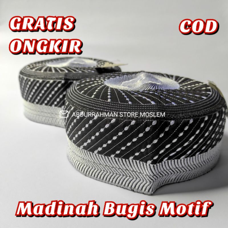 Peci Madinah Hitam Motif Kopiah Madinah Hitam Songkok Madinah Hitam Kopyah Madinah Hitam Kupiah Madi